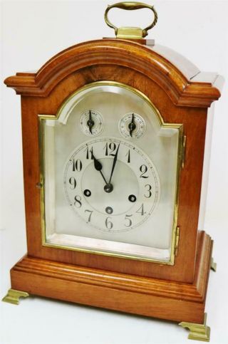 Antique German Junghans 8 Day 1/4 Chime Musical Westminster Chime Bracket Clock 6
