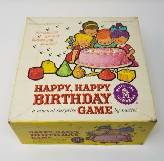 Rare Vintage 1963 Happy Happy Birthday Game By Mattel Not Complete