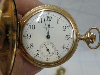 1890 Ladies Waltham 6s 7j Grade J Gold Filled Hunter Case.  Pocket Watch