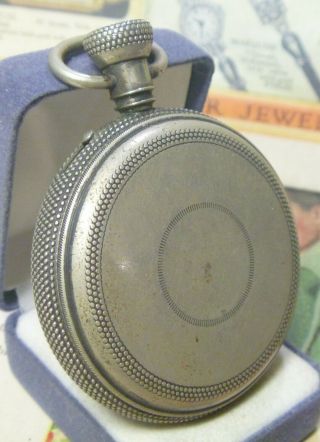 SCARCE 1890s R.  H.  Ingersoll & Bros TRIUMPH Black Dial Fancy Knurled Case RUNS 8