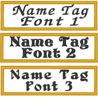 Custom Embroidered 4 " X 1 1/2 " Name Tag Patch With Velcro® Brand Fastener 1