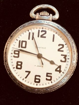 Swiss Pocket Watch Circa Late 1960s,  17 Jewels,  16size,  Sweep Second Hand,  Incabloc