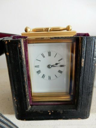 A Fine Rare Miniature Striking & Repeating Carriage Clock Drocourt Paris c1875 10