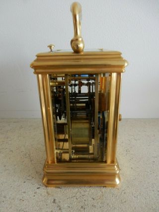 A Fine Rare Miniature Striking & Repeating Carriage Clock Drocourt Paris c1875 3