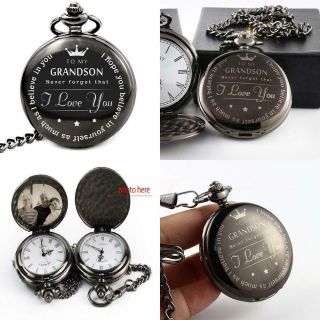 Memory Gift To My Grand Son Pocket Watch Grandson Gifts From A Grandpa, .