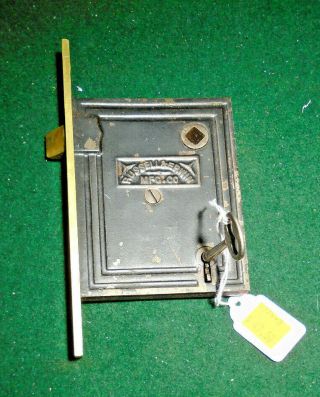 1862 R & E RUSSELL & ERWIN MORTISE LOCK w/KEY - RECONDITIONED (9779 - 3) 2