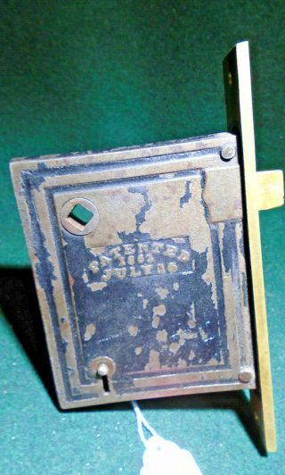 1862 R & E RUSSELL & ERWIN MORTISE LOCK w/KEY - RECONDITIONED (9779 - 3) 3