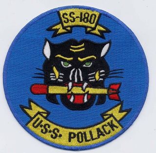 Uss Pollack Ss 180 - Cat Bc Patch Cat No B570