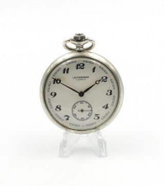 Antique Lackawanna 17 Jewel Size 12s Train Pocket Watch Running - Nr 6113 - 9