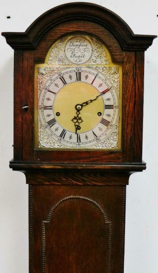 Antique English 8 Day Musical Westminster Chime Longcase Grandmother Clock 11