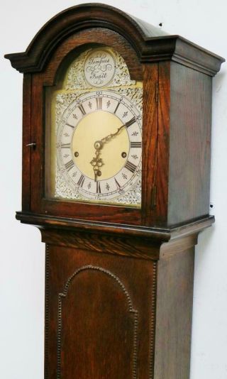 Antique English 8 Day Musical Westminster Chime Longcase Grandmother Clock 7