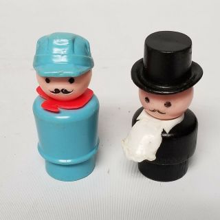 1973 Fisher Price Little People Circus Train 991 Animals Conductor Ringmaster 2