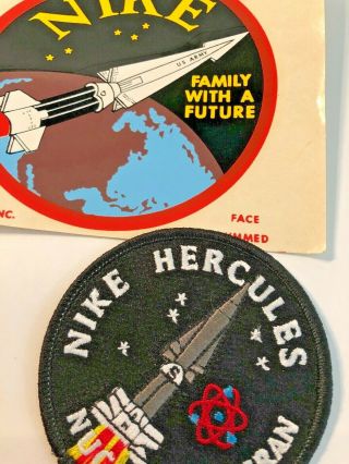 Vintage Us Army Nike Hercules Nuclear Veteran Patch Decal - Family With A Future