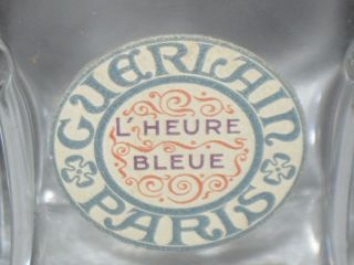 Vintage Guerlain Baccarat Perfume Bottle/Box L ' Heure Bleue 1 1/4 OZ - 4 1/4 