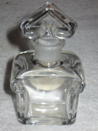 Vintage Guerlain Baccarat Perfume Bottle/Box L ' Heure Bleue 1 1/4 OZ - 4 1/4 