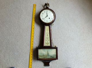 Antique Haven,  Warwick Banjo Clock,  8 Day Movement