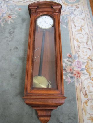 Antique English Single Weight Regulator Wall Clock