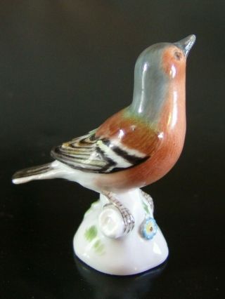Small Antique Meissen Porcelain Bird Figurine with Blue Swords 2