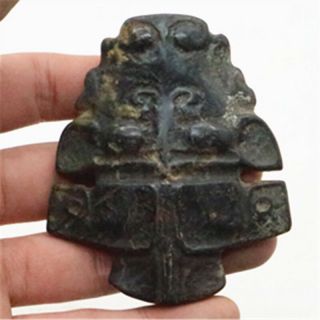 Chinese Hongshan Culture Jade Carved Exquisite Tree Statue Pendant G157