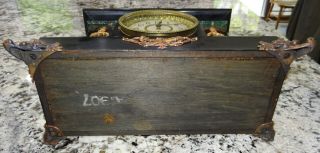 Seth Thomas Adamantine Mantle Clock Lion Head Vtg Antique Runs 7