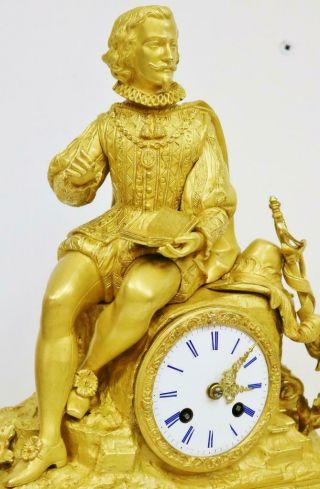 Antique French Empire Mantel Clock 8 Day Striking Bronze Ormolu Classical Design 11