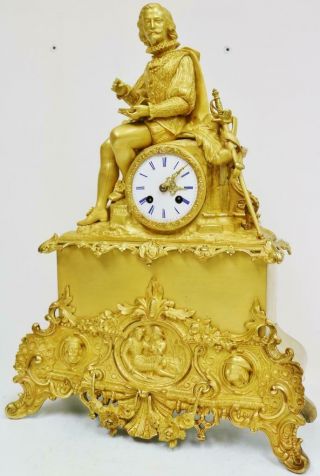 Antique French Empire Mantel Clock 8 Day Striking Bronze Ormolu Classical Design 2