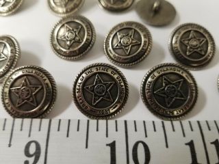 Vintage Buttons Set Of 12 Antique Silver Tuz2401