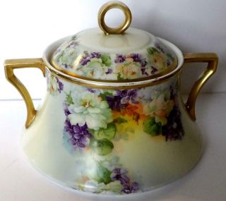 Antique Psl Imperial Austria Porcelain Covered Dish Gorgeous Piece