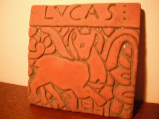 Unmarked Arts And Crafts Style " Lucas " Tile