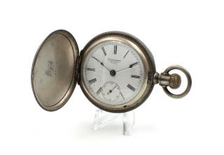 Antique N.  Y.  Standard Watch Co.  Pocket Watch Size 18s Coin Silver Case - 6246 - 6