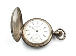 ANTIQUE N.  Y.  STANDARD WATCH CO.  POCKET WATCH SIZE 18S COIN SILVER CASE - 6246 - 6 8