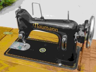 Antique Naumann Sewing Machine W/dropleaf Table