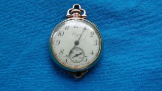 1915 Elgin Pendant Pocket Watch 404 Grade 15 Jewels 10/0 Size Parts