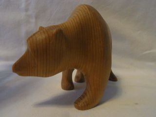 Stylish Vintage German Black Forest Carved Wood Bear R 4