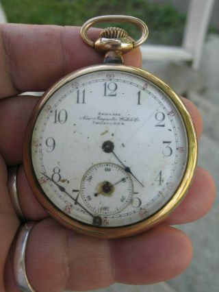 Antique Vintage Paillard Non Magnetic Chicago,  Ill 17 Jewel Old Pocket Watch