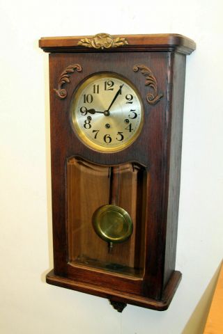 Antique Wall Clock Regulator Westminster Fontenoy Made In France