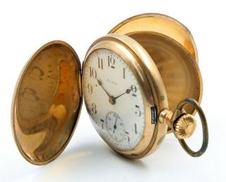 1911 Elgin Model 4 Pocket Watch 18s 7j Large Numbers 6248 - 3