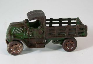 1920s Cast Iron Mack C - Cab Stake Body Truck Toy By A C Williams Paint