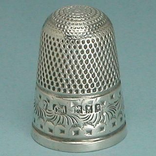 Antique English Sterling Silver Thimble Hallmarked 1918