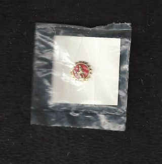 Vintage Nos Us Military Army Minute Man Lapel Button Pin Red Gold Tone