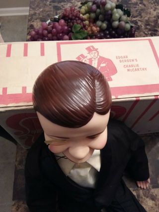 Vintage 1968 Juro Novelty Charlie McCarthy Ventriloquist Dummy Doll & Org.  Box 6