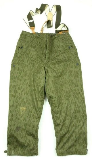 Vintage Nva East German Ddr Military Insulated Rain Camo Winter Pants M 52