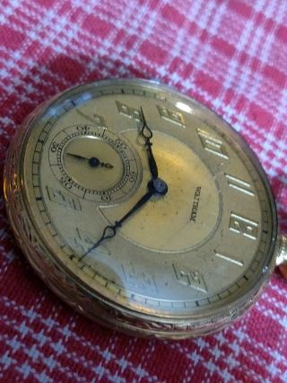 1924 Col.  b 12 s 17 jewel Royal Waltham pocket Watch Gold Filled Case - - 2