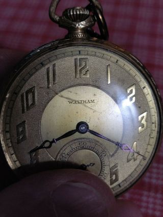 1924 Col.  b 12 s 17 jewel Royal Waltham pocket Watch Gold Filled Case - - 3