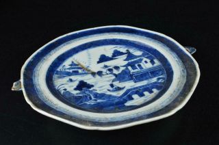 S1314: Old Chinese Blue&white Landscape Pattern Plate/bowl/dish Tea Ceremony