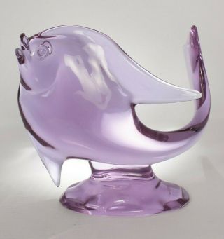 Huge Antique Amethyst Art Glass Fish Over 10 Lbs Stunning