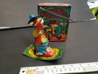 Vintage Tin Toy Wind Up Rocking Dog.  See Photos