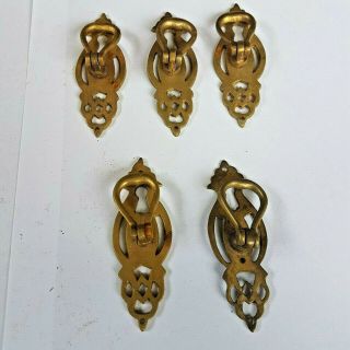 Antique 19th C Brass Cabnet Handles