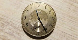 Antique Pocket Watch Movement - Elgin 12s,  17 Jewels,  3pos,  Runs