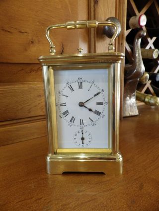 Drocourt French Repeating Alarm Carriage Clock Fully Restored Case & Movement